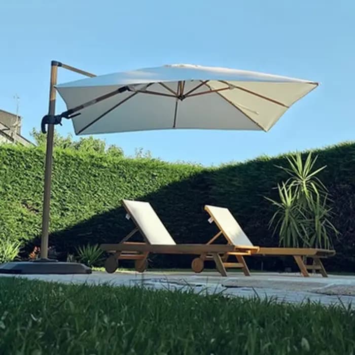 Remplacement de auvent de parapluie de Patio en porte-à-faux rectangulaire robuste 2x2M-couvercle supérieur de Parasol