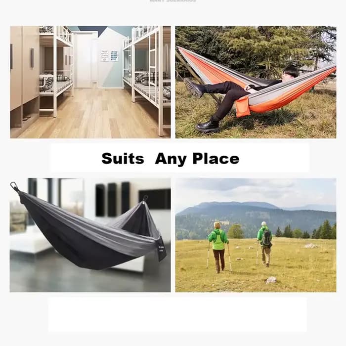 Hamac de Camping en plein air Portable pour une personne, avec couleur en Nylon assortie, lit suspen
