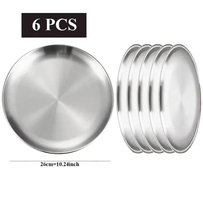 Ensemble d'assiettes en acier inoxydable pour Barbecue