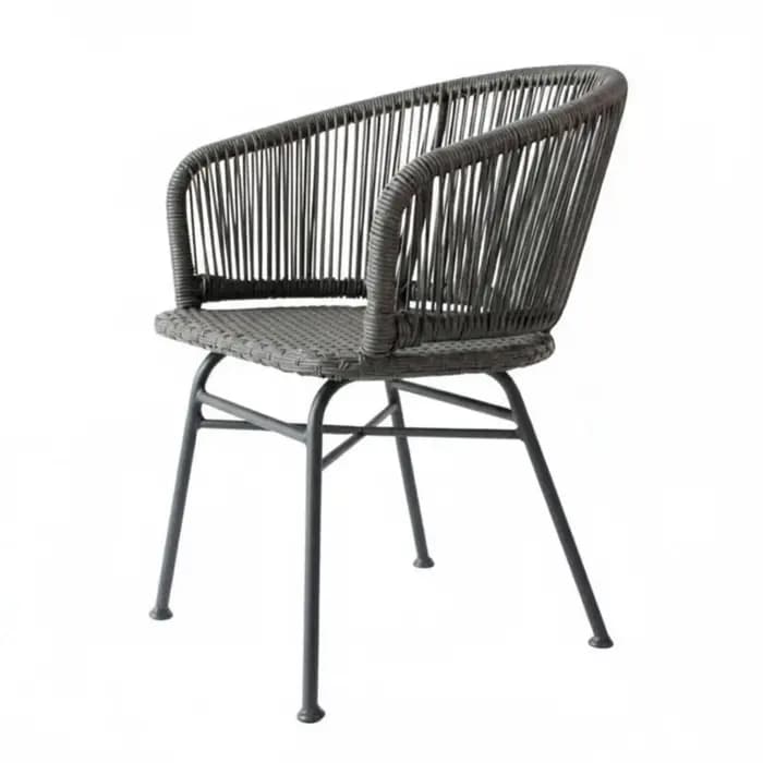 Fauteuil à dossier tressé, design nordique, chaise de patio, design minimaliste extérieur, séchage rapide pour jardiniers, adultes, boutiques, cafés