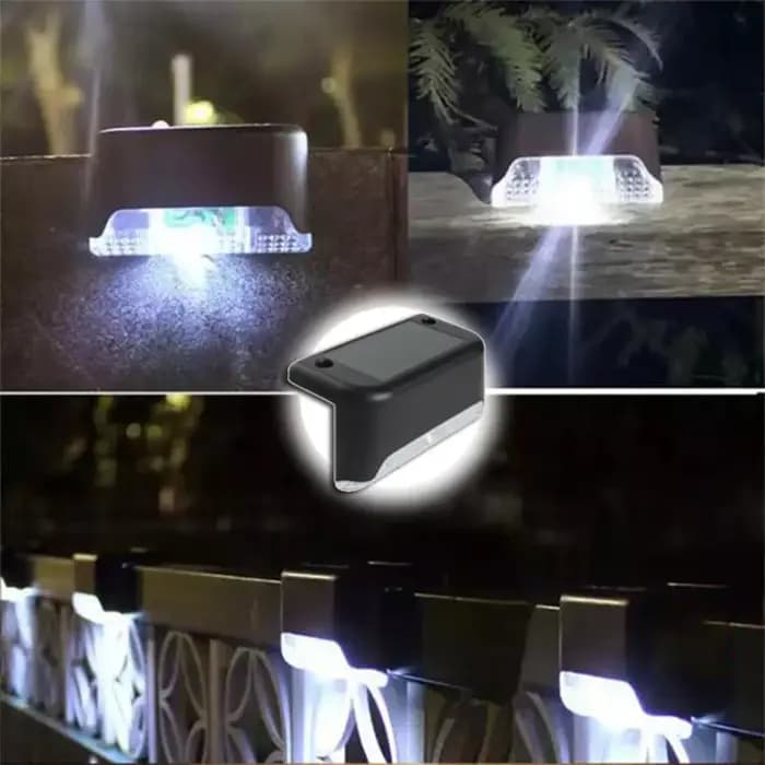 Blanc chaud LED solaire étape lampe chemin escalier extérieur jardin lumières étanche balcon lumière décoration
