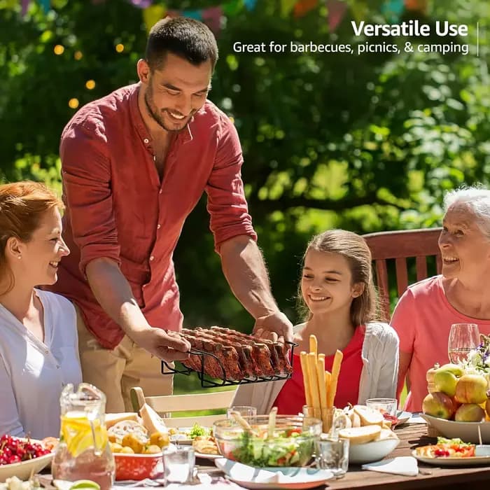 Support à côtes en acier inoxydable pour barbecue
