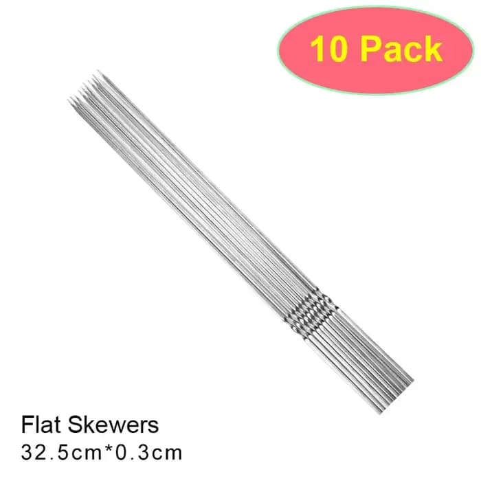 Brochettes de Barbecue réutilisables en acier inoxydable