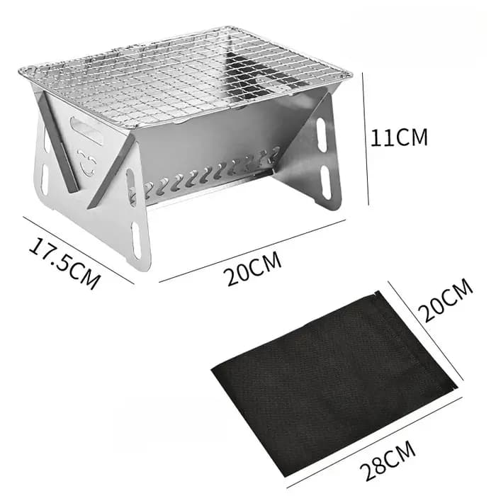 Poêle de Barbecue pliant d'extérieur en acier inoxydable, Type de carte pratique, poêle à bois de ch