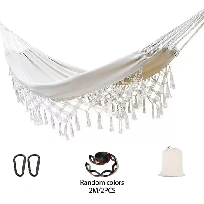 Hamac d'extérieur de style bohème de luxe pour une personne