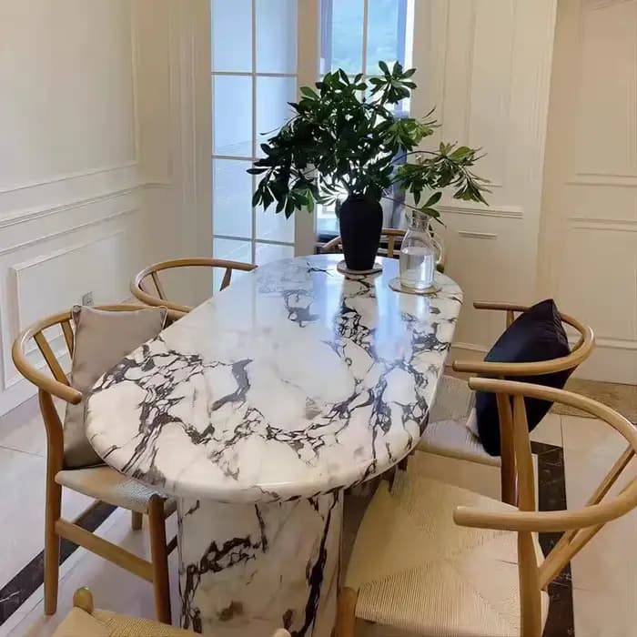Table basse en marbre naturel sur mesure de toutes tailles, table à thé de luxe minimaliste pour sal