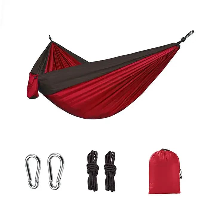 Hamac de camping portable avec attaches pour arbres et sacs de transport