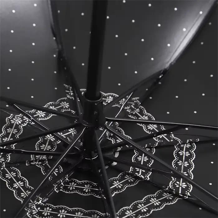 Parasol Vintage en dentelle pliable gothique Lolita parapluie dame pluie Anti-uv Protection