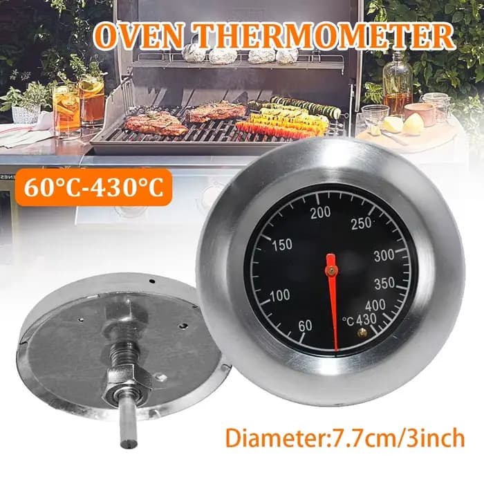 Therye.com-Jauge de température en acier inoxydable pour barbecue, gril fumoir, accessoires de cuisi