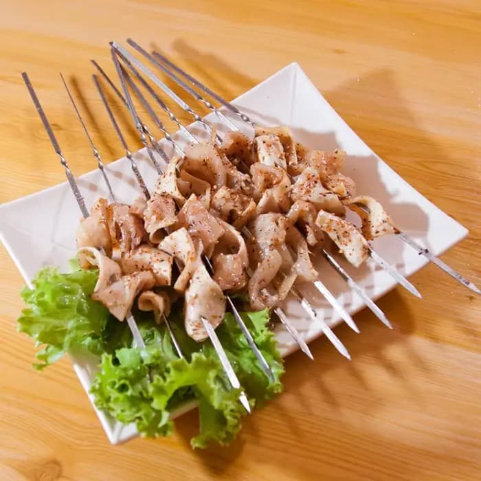 Brochettes de Barbecue réutilisables en acier inoxydable