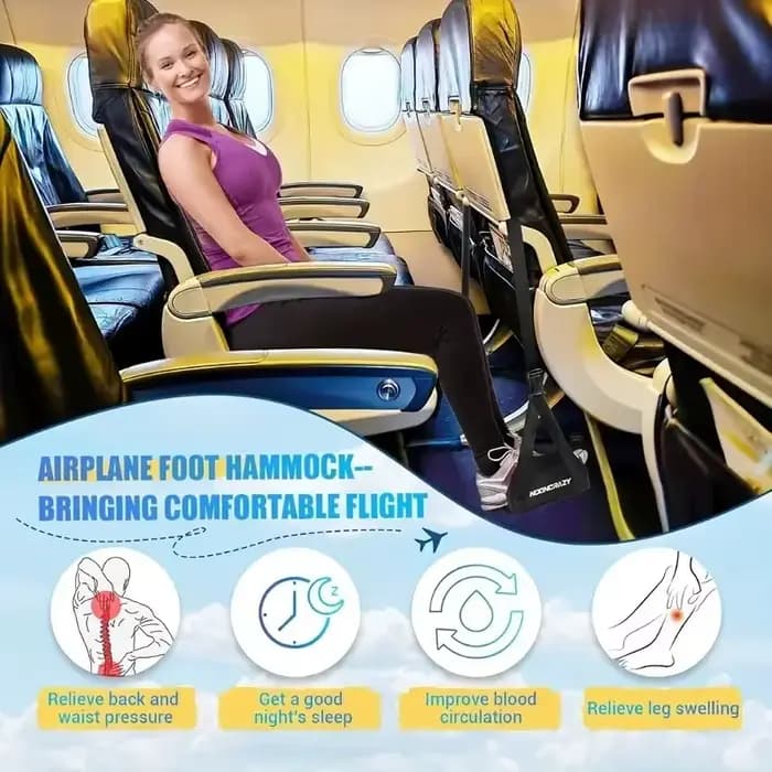 Hamac portable réglable pour les jambes (1-3 pièces) avec repose-pieds confortable pour avion