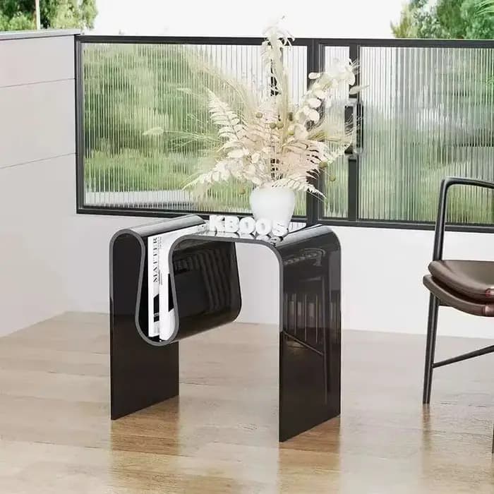 Table d'appoint de canapé minimaliste en acrylique transparent, Table basse de salon, Table de sol c