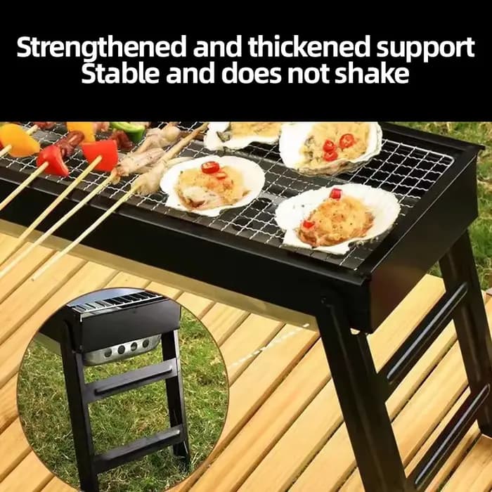 Barbecue portable BEIYUE pour extérieur, barbecue au charbon de bois pour usage domestique, barbecue au charbon de bois pliable et extractible.