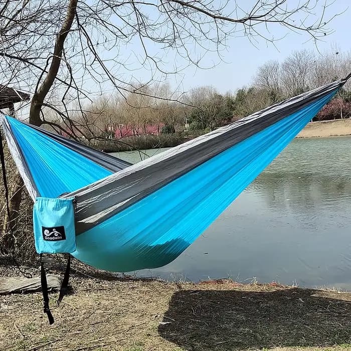Hamac de Camping de jardin extérieur pour Double personne, Parachute léger en Nylon, voyage, randonn