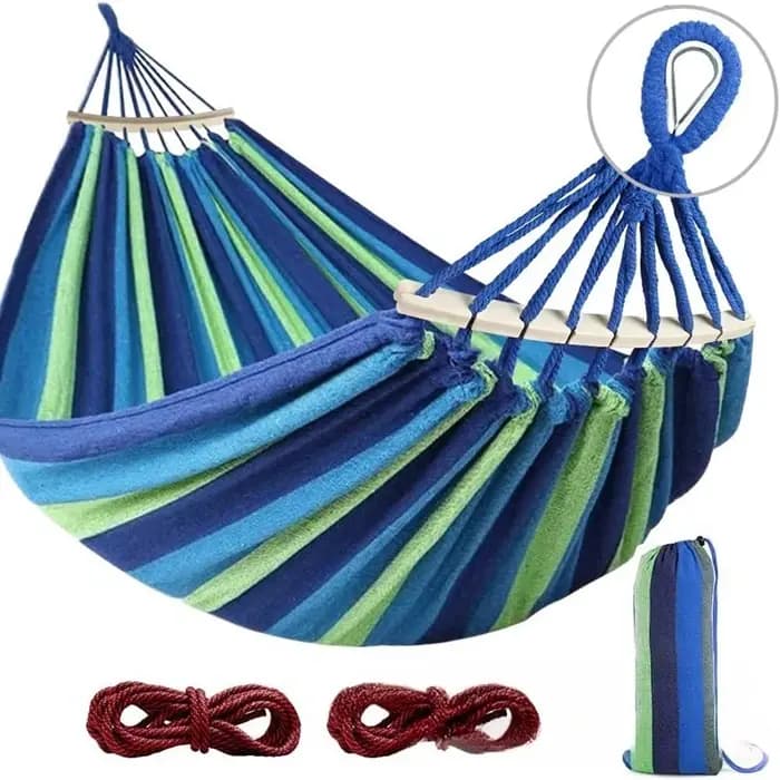 Hamac de Camping en tissu épais et Durable, hamac simple en toile, chaise pivotante de voyage, lit s