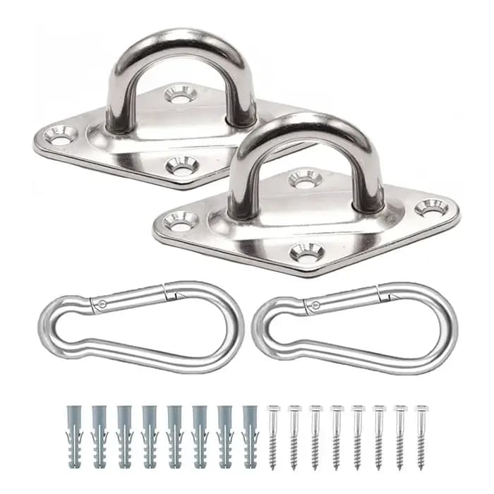 Kit de suspension de hamac robuste M8, 1 paire, crochets de suspension pour porche, balançoire, sac de sable, chaise hamac, support mural au plafond