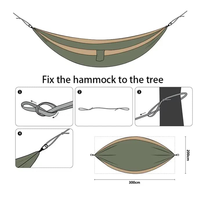 Hamac de Camping de jardin extérieur pour Double personne, Parachute léger en Nylon, voyage, randonn