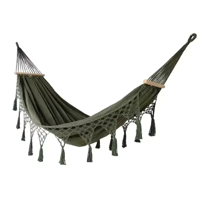 Hamac en toile pour camping en plein air, balançoire épaissie, anti-flexion, parfait pour le jardin,