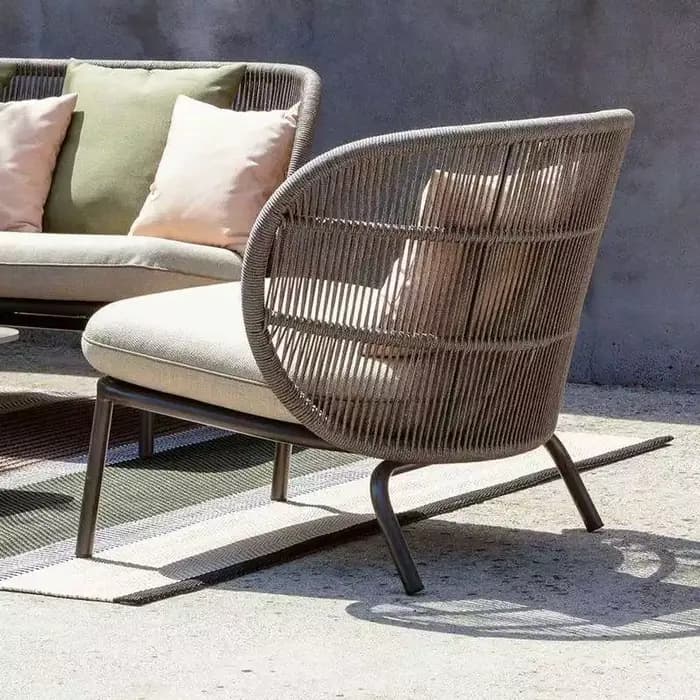 Nouveau ensemble trois pièces de mobilier de jardin extérieur : canapé de loisirs pour balcon