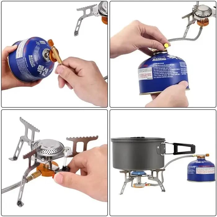 Réchaud à gaz de camping Pandatour, brûleur extérieur touristique, chauffage puissant, cuisinière de tourisme, barbecue, fournitures de tourisme, pique-nique, pliable