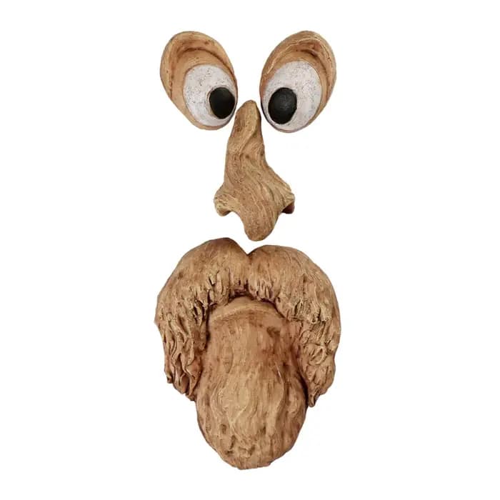 Décor de jardin enchanteur en résine avec visage d'arbre