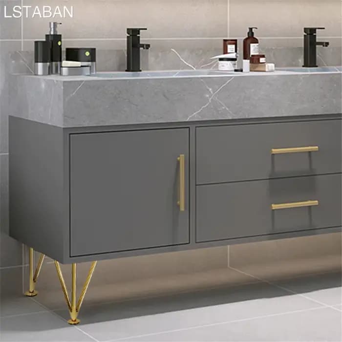 Pieds de meuble en acier inoxydable épaissi Pied d'armoire de salle de bain Pied de table basse Jamb