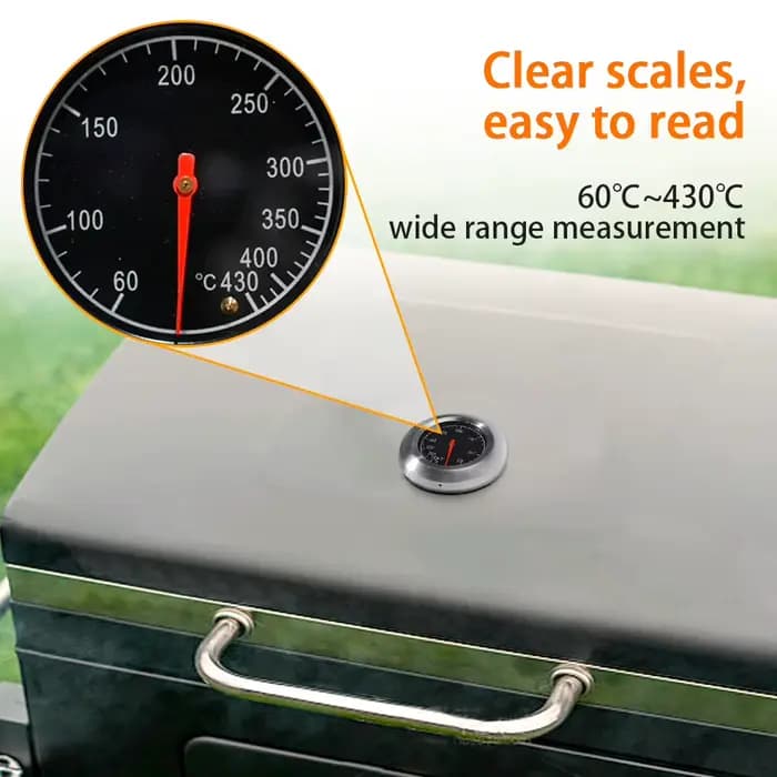 Therye.com-Jauge de température en acier inoxydable pour barbecue