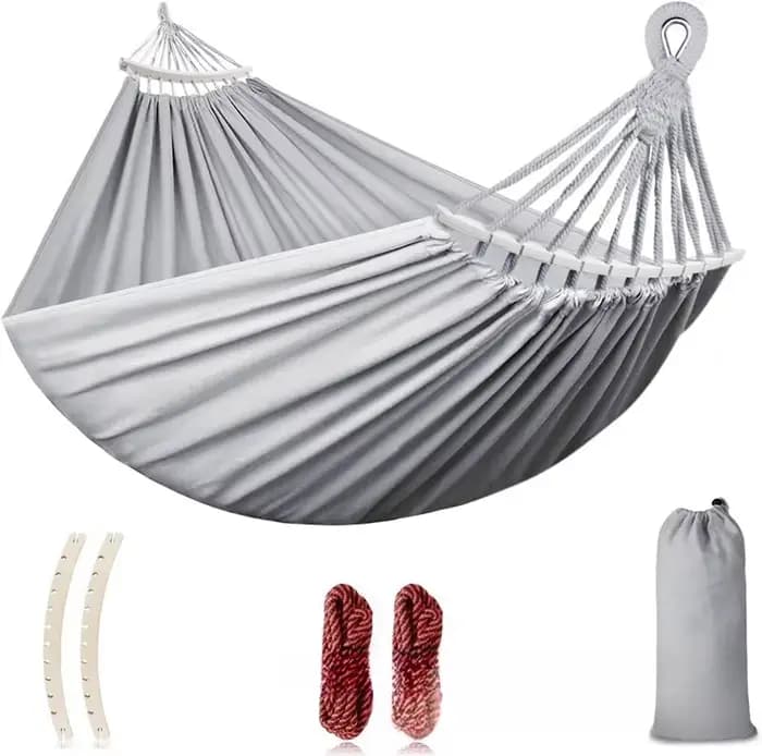 Hamac de Camping en tissu épais et Durable, hamac simple en toile, chaise pivotante de voyage, lit s