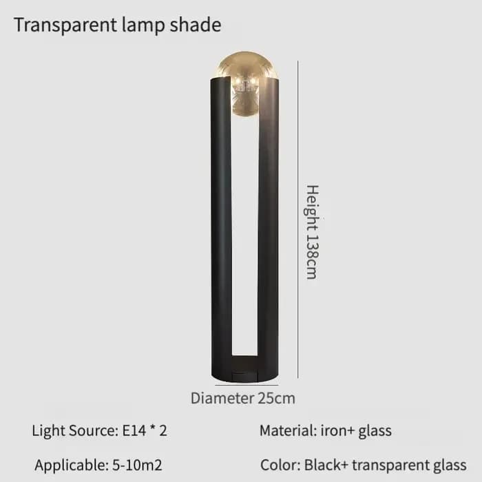 Lampe LED autoportante en fer noir