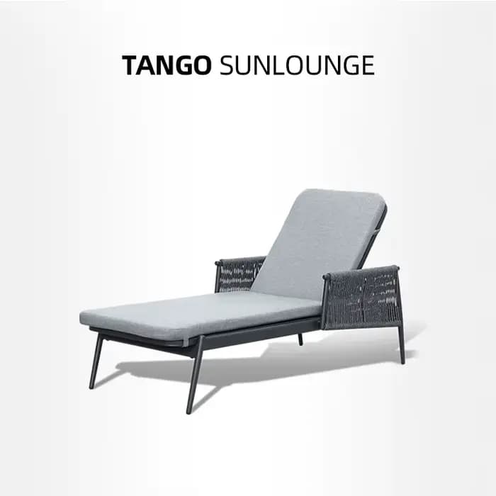 Chaise longue portative de luxe en aluminium pour jardin extérieur, chaise longue de plage au bord d