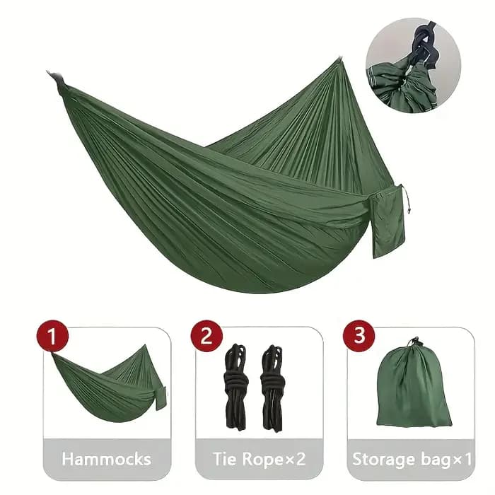 1 ensemble de hamac avec sangles et sac de rangement