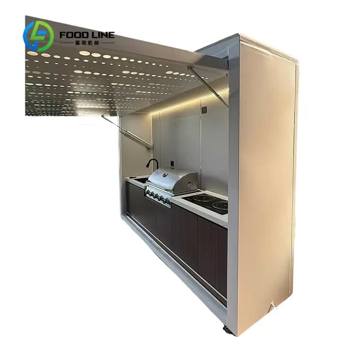 Cuisine extérieure compacte chic personnalisable pour balcon