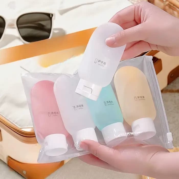 4 pièces/ensemble bouteille rechargeable 60ml récipient de Lotion souple Tube à presser bouteille vi