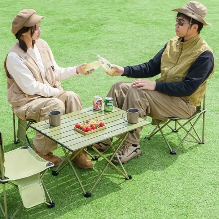 Table de camping pliable d'extérieur