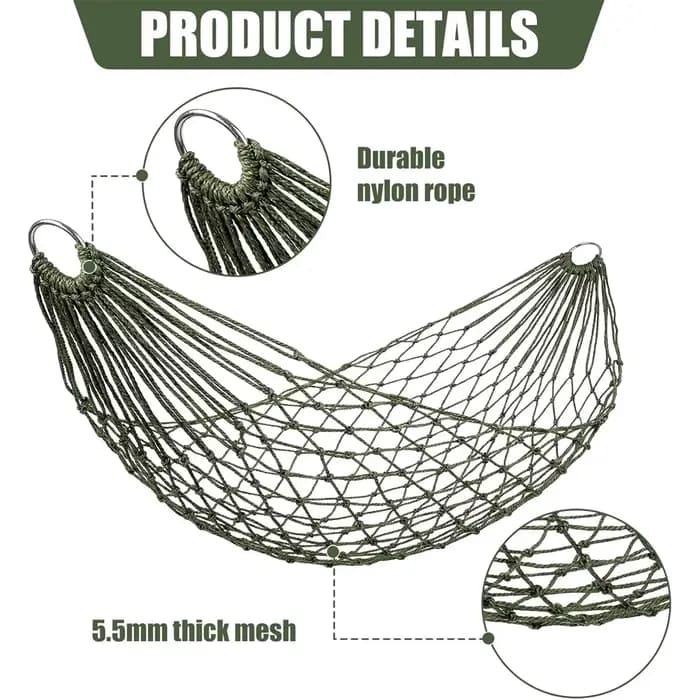 Hamac de jardin en corde de Nylon épaissie pour l'extérieur