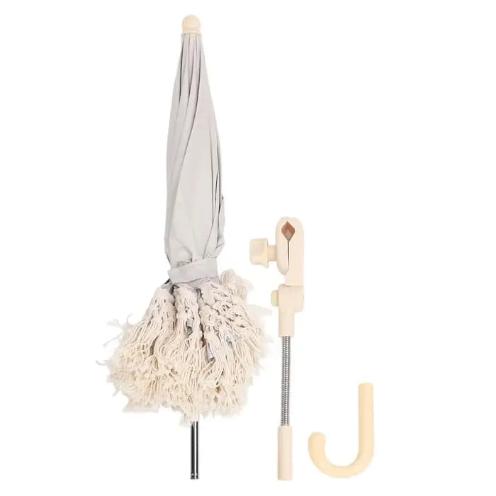 Parasol Beige à Franges Ultraviolets pour Bébé