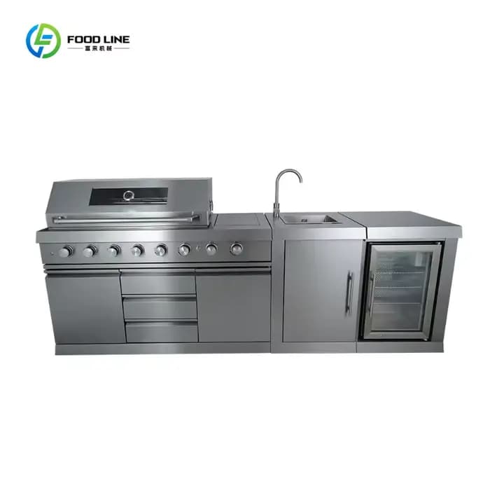 Ensemble de barbecue de jardin extérieur 6 pièces