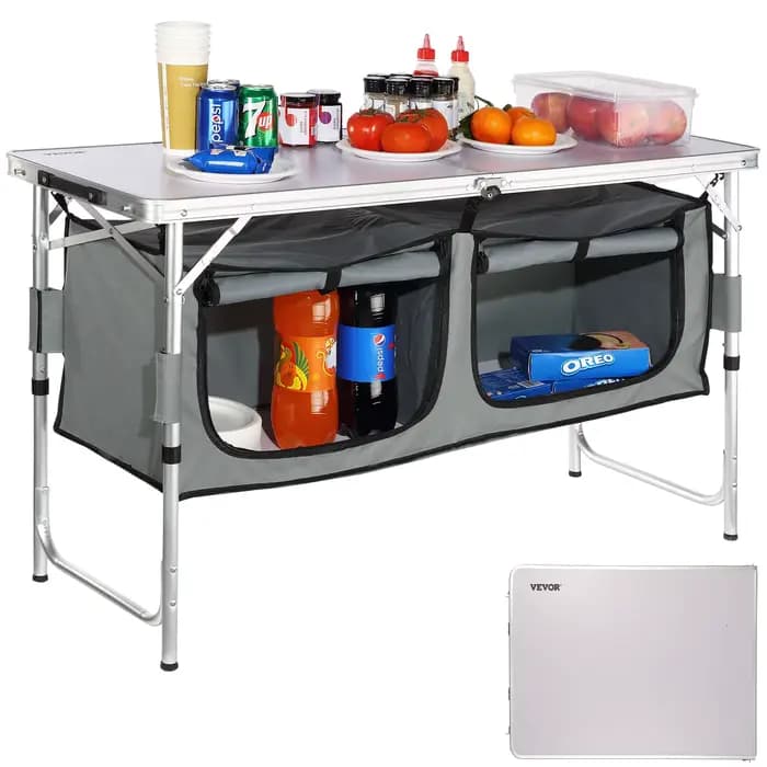 SucceBuyFolding Table de pique-nique cuisine Camping placards valise en aluminium Table avec sac de