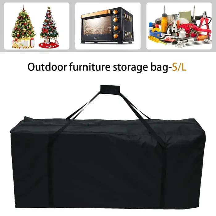 Sac de rangement pour meubles de jardin, multifonction, extérieur, étanche, sacs de rangement pour arbres de noël, organisateur de siège à coussin robuste