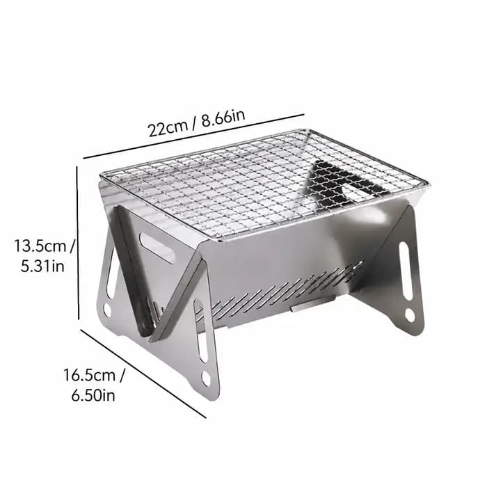 Barbecue au charbon de bois pliable pour le camping, fourneau de chauffage, outils pour poêle à bois