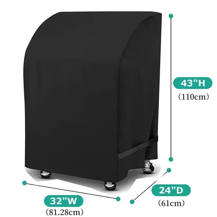 Couverture de poêle de Barbecue à gaz de 32 pouces, couverture de capot de four extérieur imperméable, couverture de gril noire en tissu 210D pour Table d'appoint pliante