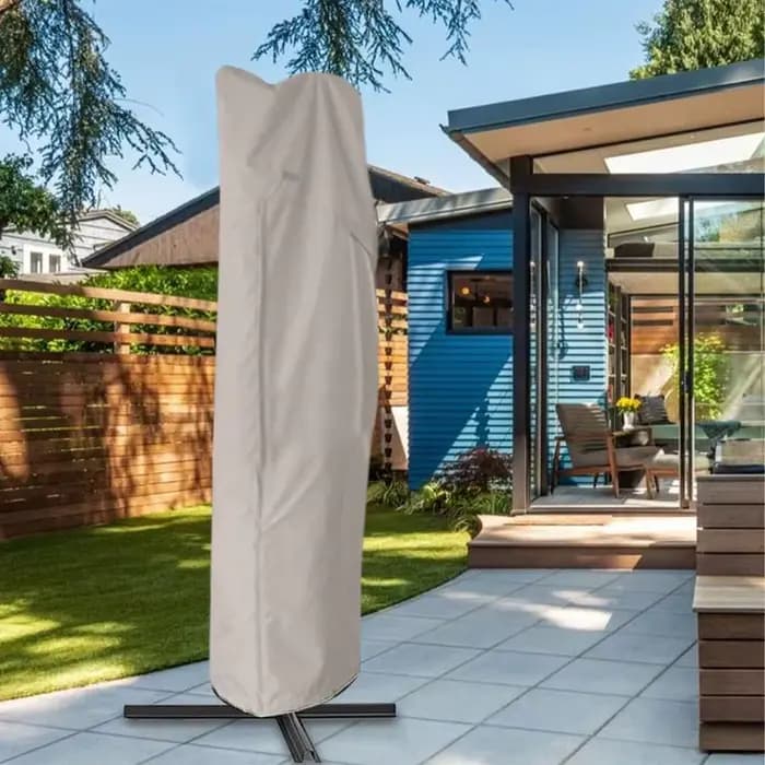Housse de Parasol imperméable pour Patio, couverture de Parasol de marché avec fermeture éclair pour extérieur de 7 à 13 pieds, couverture de Parasols d'extérieur décalée en porte-à-faux