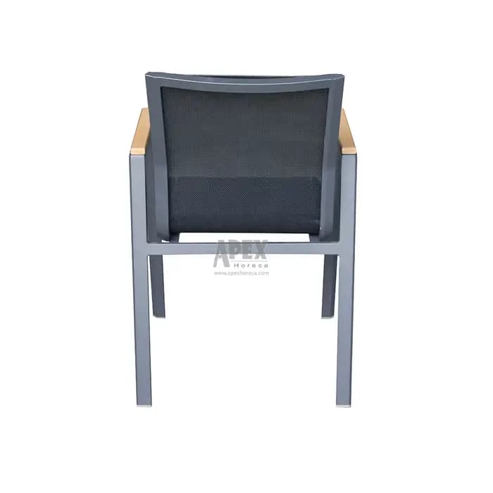 Chaise de salle à manger extérieure moderne en tissu