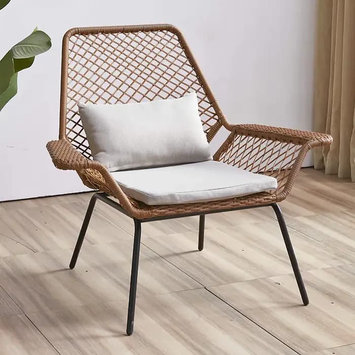 Petites Tables et chaises nordiques d'extérieur en rotin