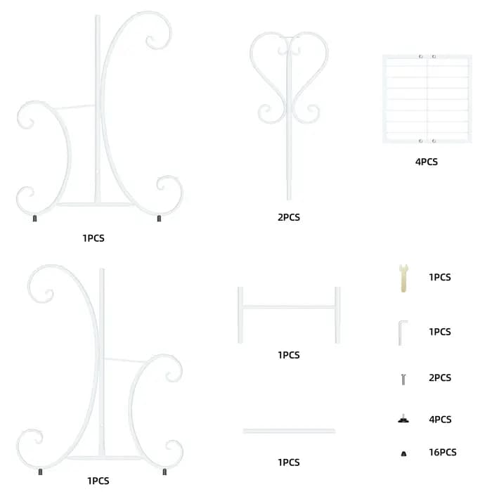 Support de plante en métal à 4 niveaux pour jardin intérieur et extérieur, présentoir de pot de fleu