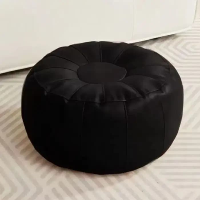 Housse de coussin de siège ronde en similicuir