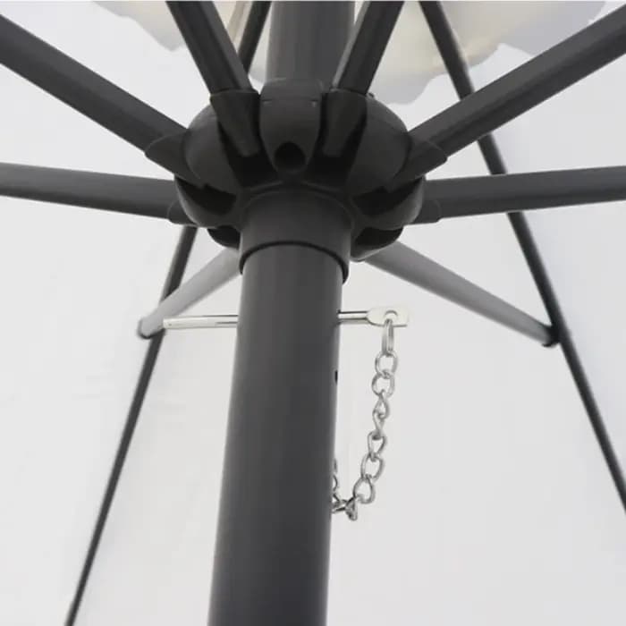 Grand parasol d'extérieur de 2M, avec manivelle, poteau central droit, pour jardin, plage, Camping et stand publicitaire, bloc UV