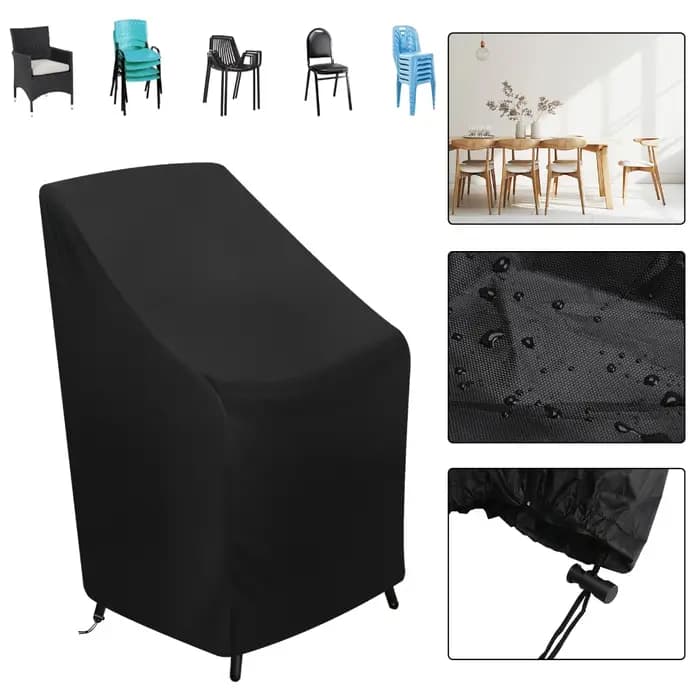 Housse de chaise d'extérieur empilable pour jardin