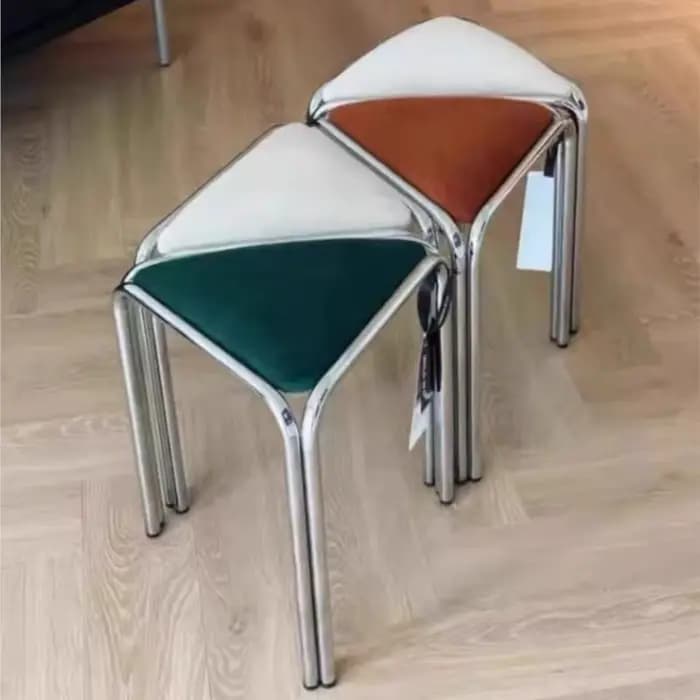 MOMO Bauhaus Tabouret de vanité antique – Tabouret de salle à manger design empilable rembourré en t