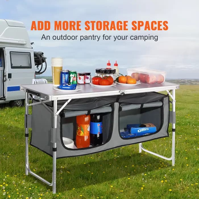 SucceBuyFolding Table de pique-nique cuisine Camping placards valise en aluminium Table avec sac de
